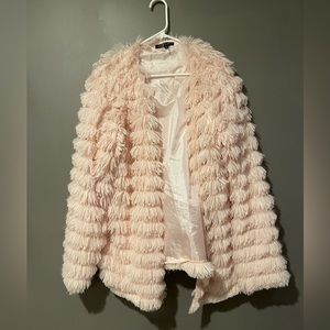 Blush fringy jacket